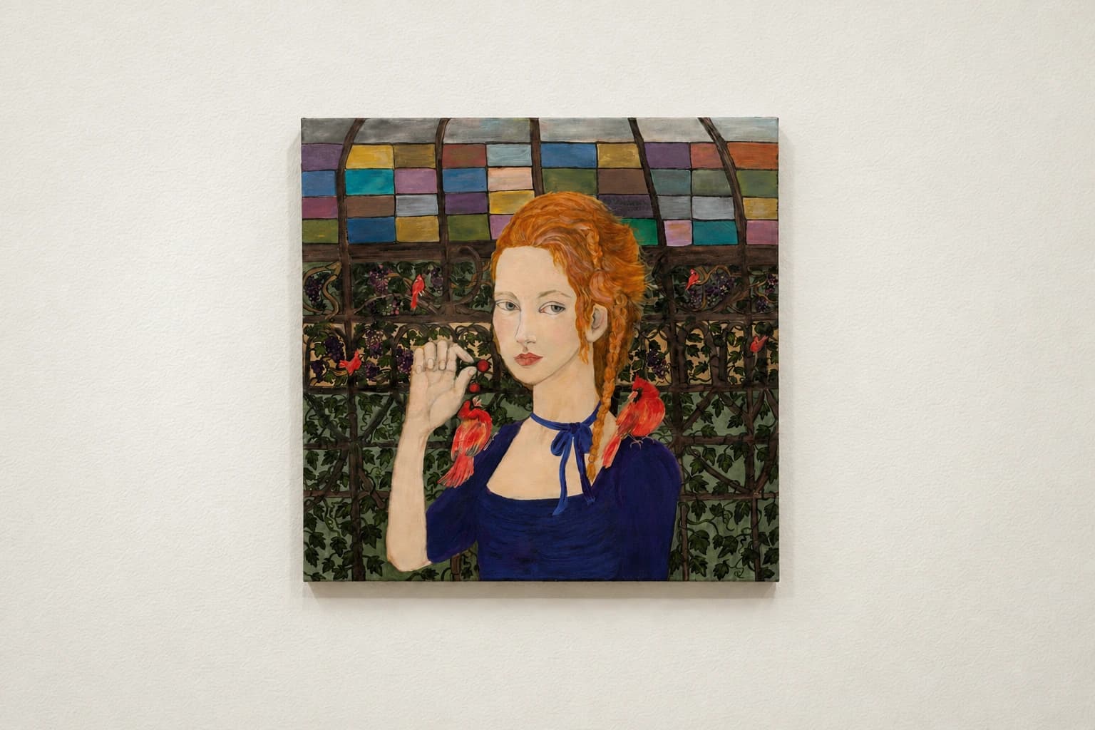 Artwork: Femme aux oiseaux rouges